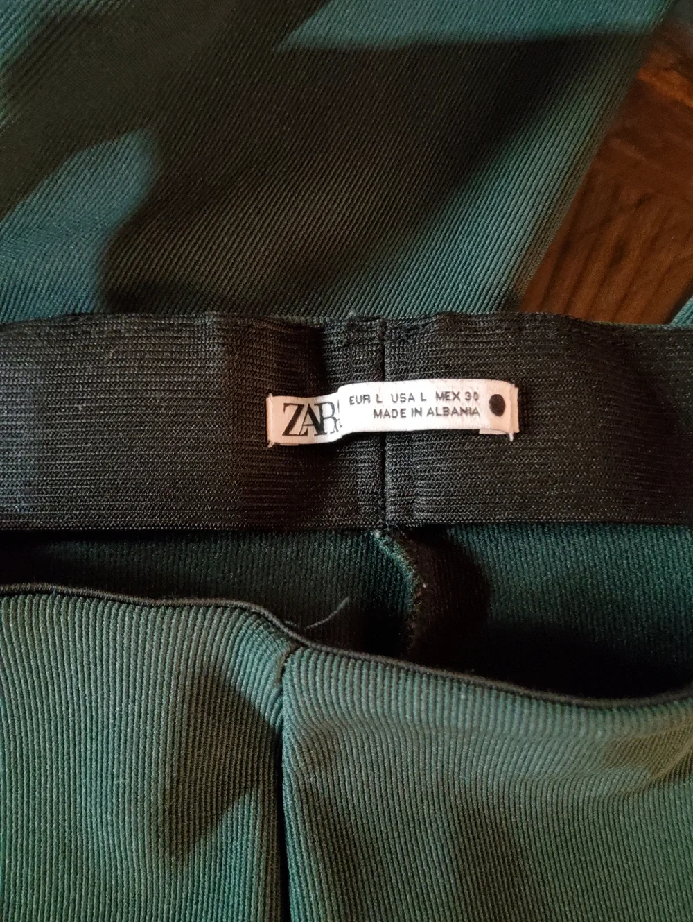 Zara Deep Green/Teal Flare Tall Pants - Picture 2 of 6